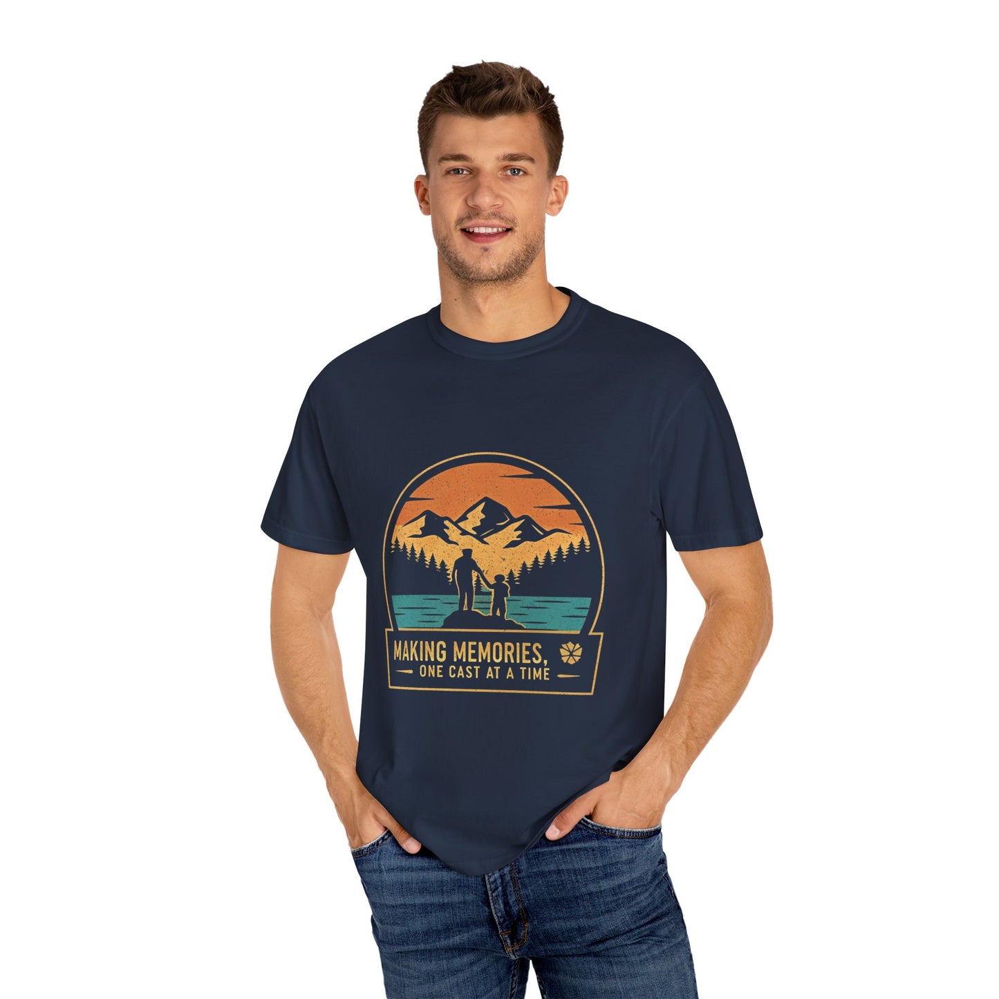 Fishing T Shirts - Making Memories Unisex Garment-Dyed T-Shirt - Outdoor Adventure Vibe