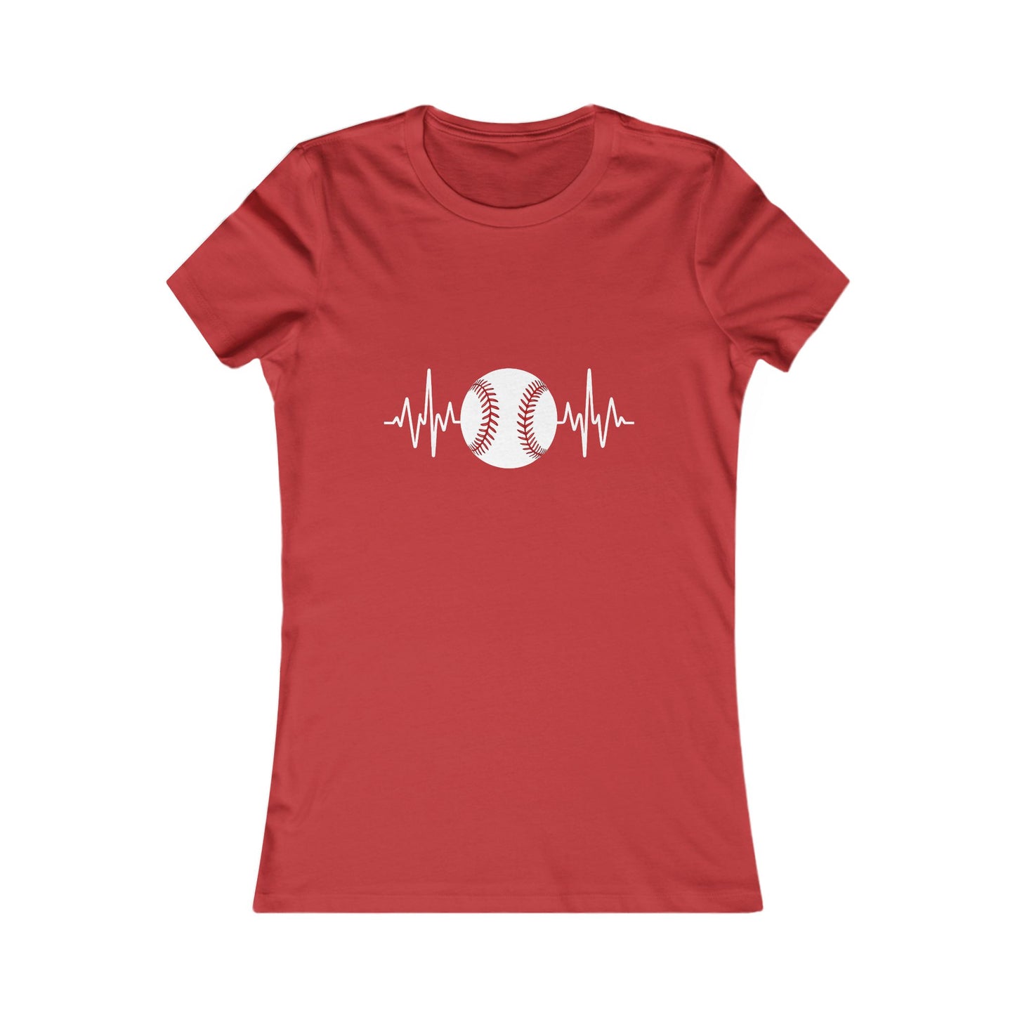 Baseball Heartbeat Women's Tee - Perfect for Sports Lovers