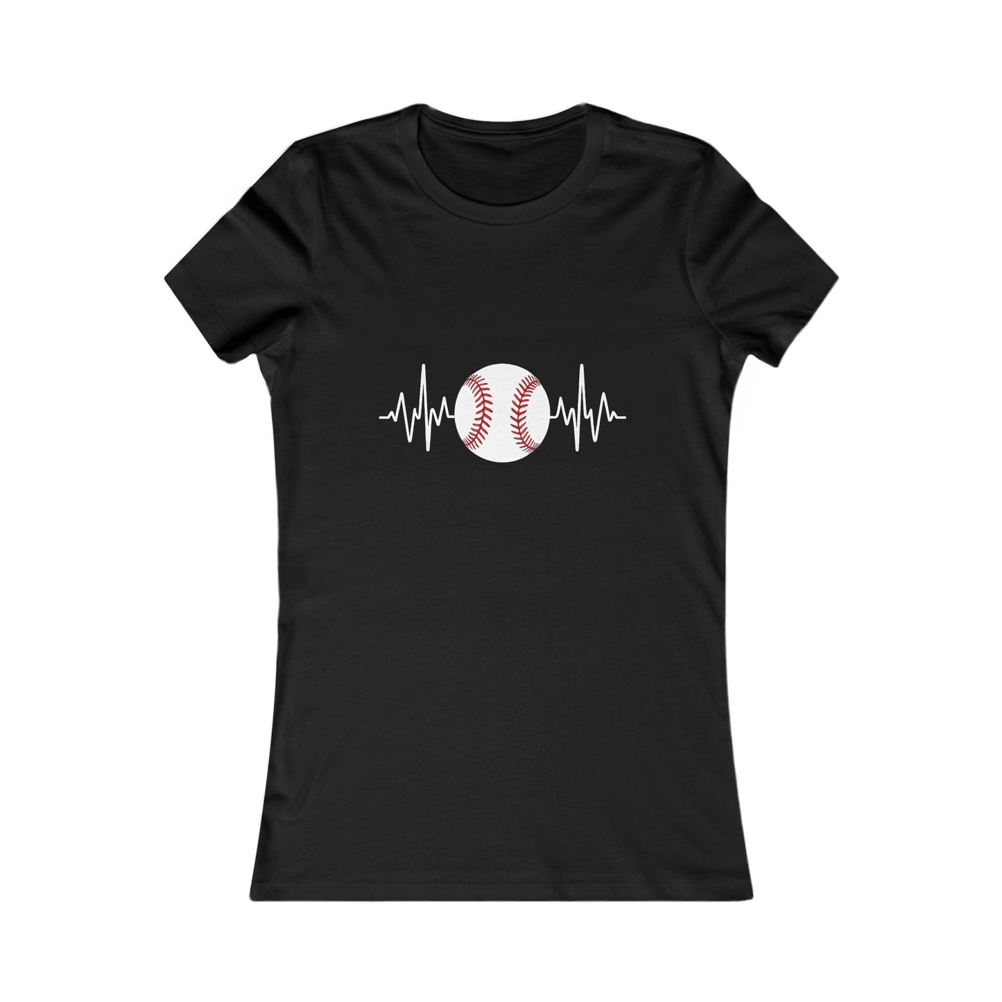 Baseball Heartbeat Women's Tee - Perfect for Sports Lovers