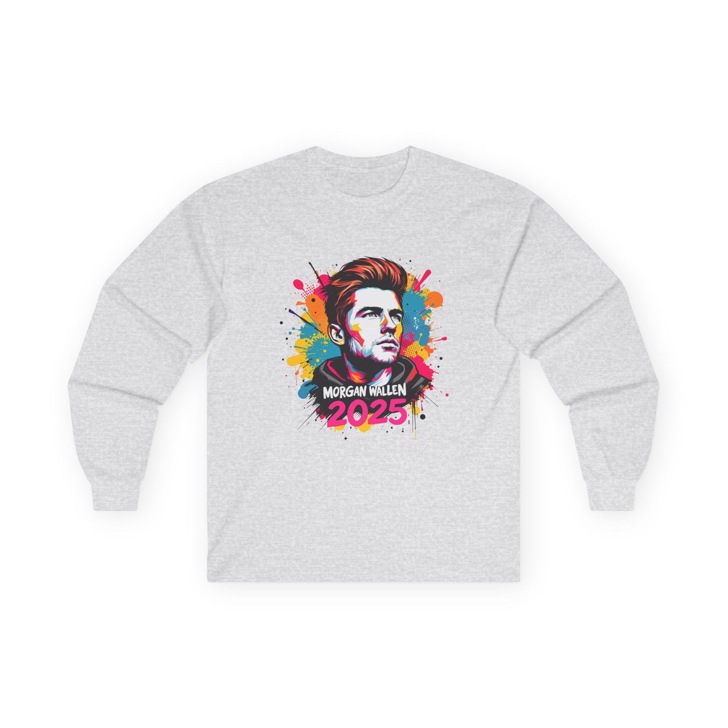 Morgan Wallen 2025 Unisex Long Sleeve Tee - Colorful Graphic Shirt for Concerts and Fans