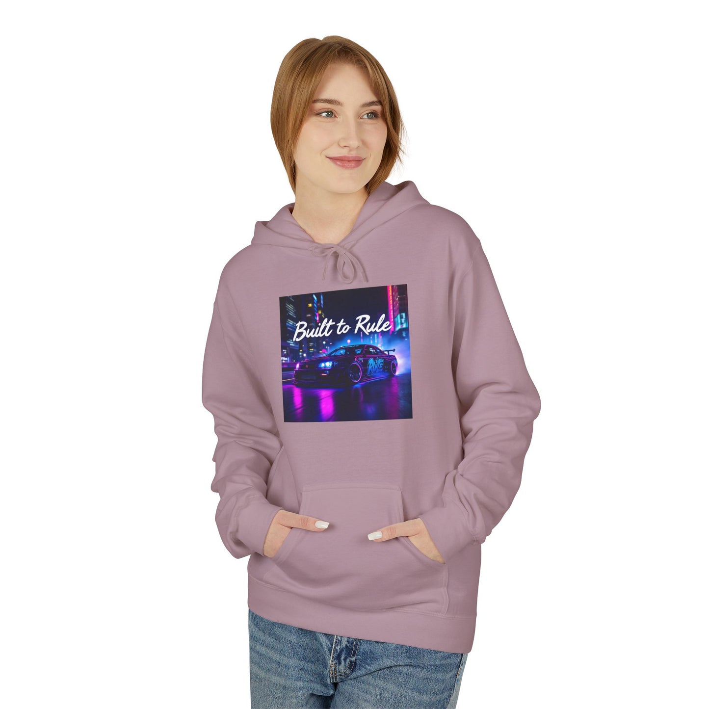 Car Hoodies Collection: Built to Rule Unisex Midweight Fleece Hoodie - Stylish and Comfortable for Everyday Wear