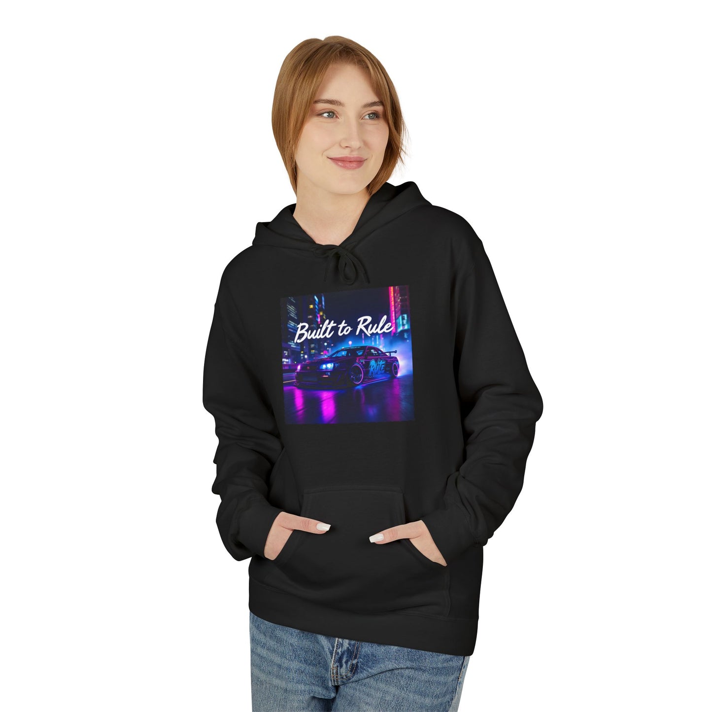 Car Hoodies Collection: Built to Rule Unisex Midweight Fleece Hoodie - Stylish and Comfortable for Everyday Wear