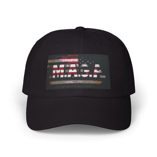 Black Maga Hat Camo Classic Dad Cap | Patriotic Design | Perfect for Outdoors & Casual Wear