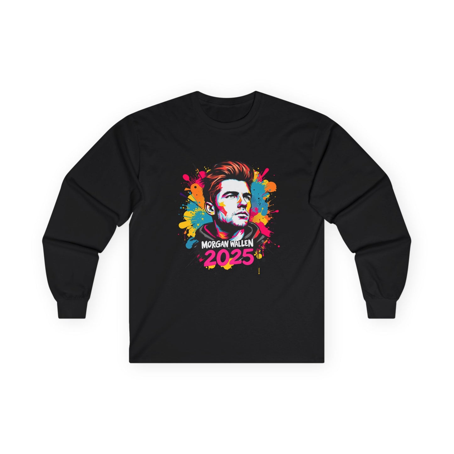 Morgan Wallen 2025 Unisex Long Sleeve Tee - Colorful Graphic Shirt for Concerts and Fans