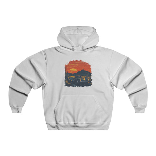 Vintage Graphic Hoodies: Moody Sunset Graphic Hoodie for Men | Cozy NUBLEND® Sweatshirt