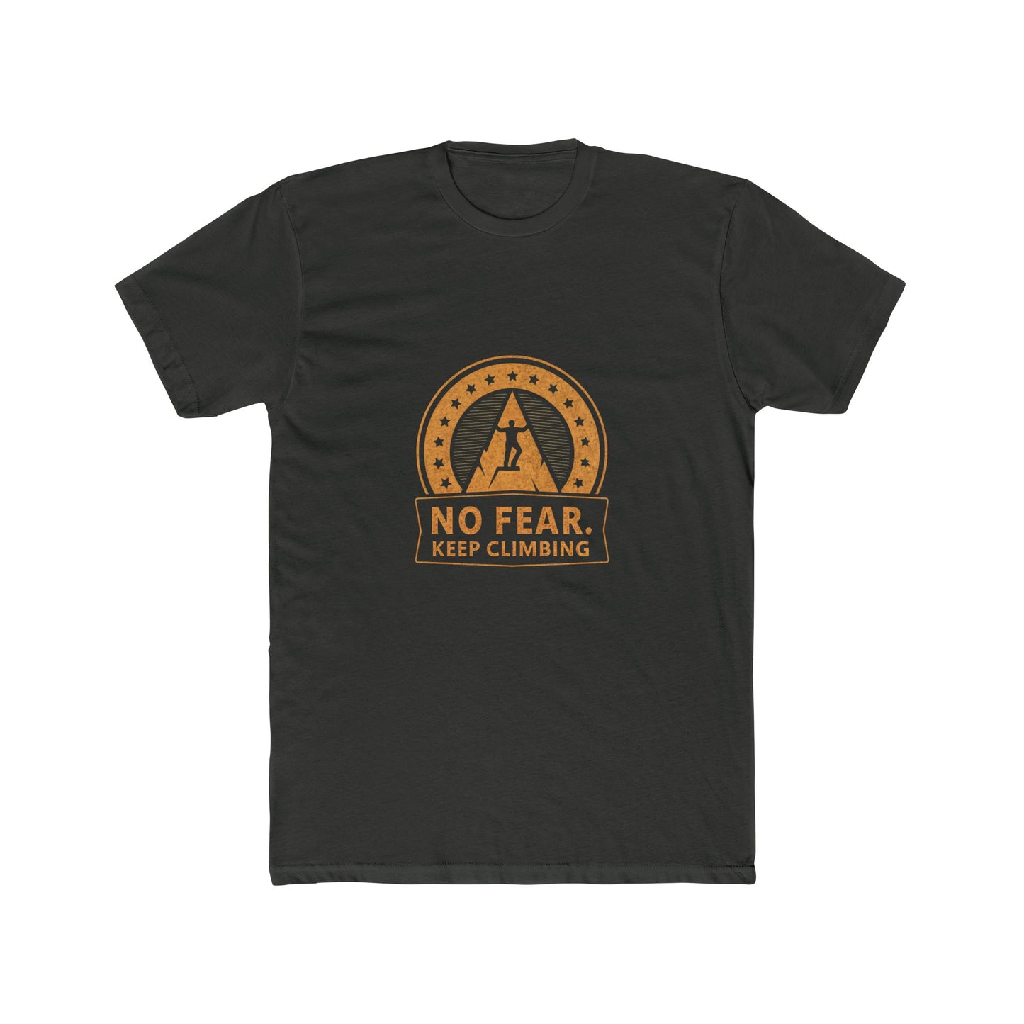 No Fear T-Shirt Quotes: No Fear Keep Climbing Unisex Cotton Crew Tee - Inspirational Climbing Shirt