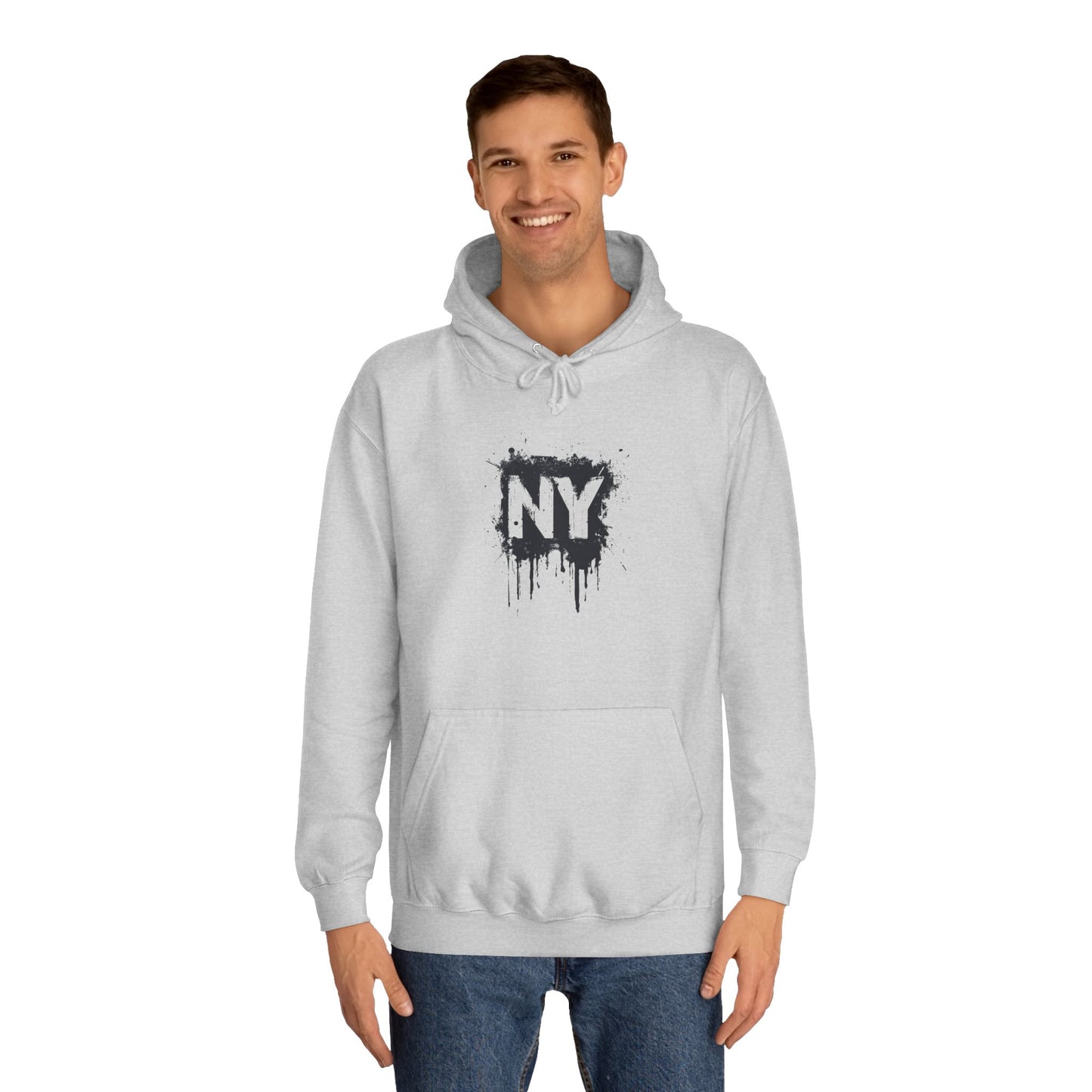 I Love NY TShirt-Inspired Unisex College Hoodie – Cozy & Stylish for Everyday Wear