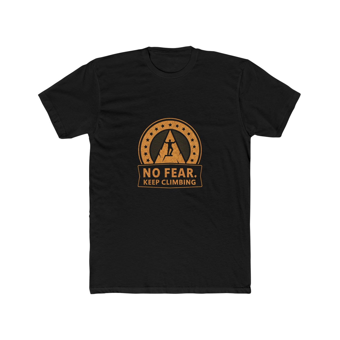 No Fear T-Shirt Quotes: No Fear Keep Climbing Unisex Cotton Crew Tee - Inspirational Climbing Shirt