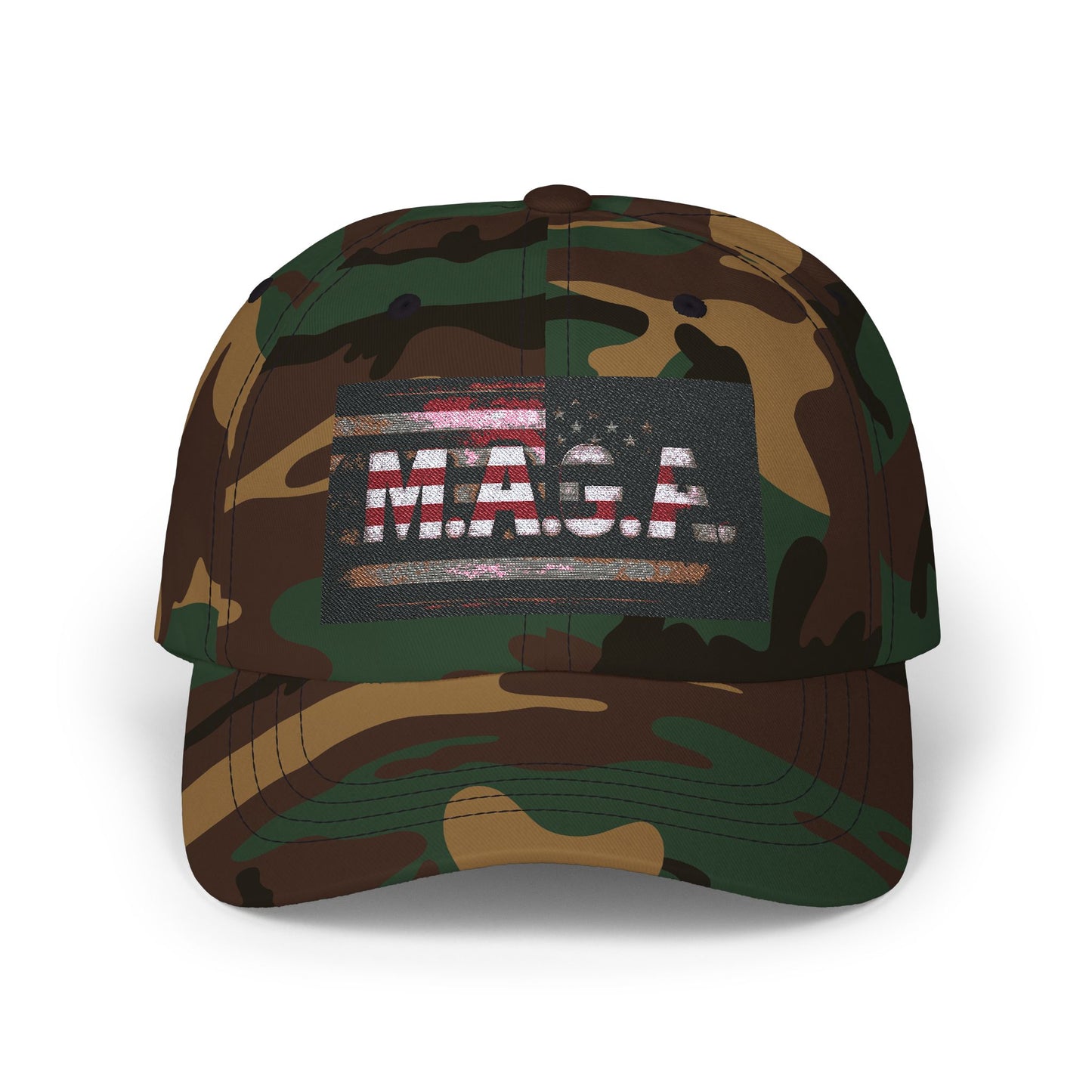 Black Maga Hat Camo Classic Dad Cap | Patriotic Design | Perfect for Outdoors & Casual Wear