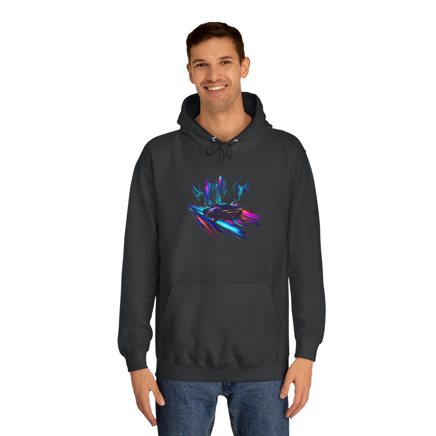 Car Hoodies Collection: Vibrant Graphic Unisex College Hoodie