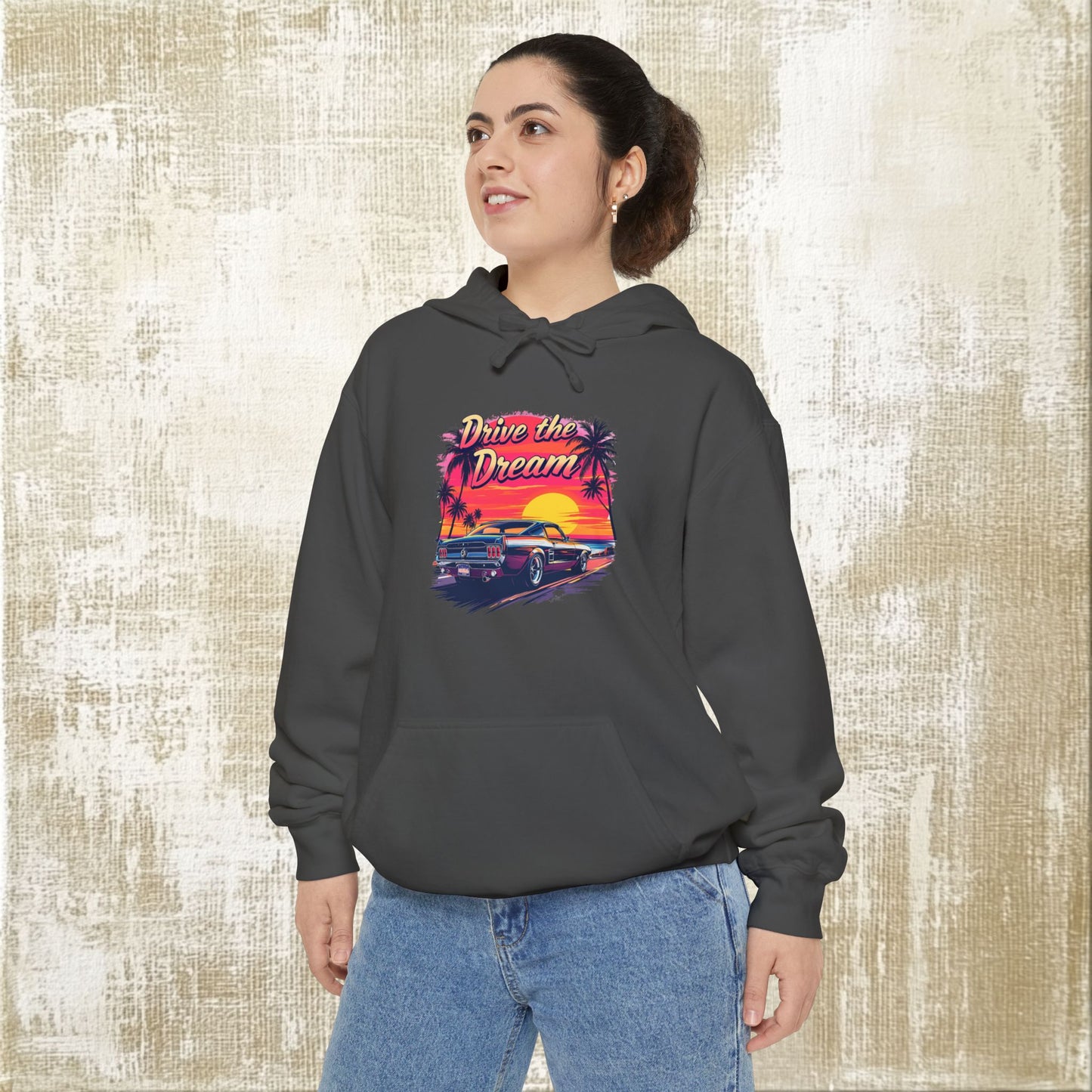 Car Hoodies Collection Retro Beach Vibes Hoodie - 'Drive the Dream' Design