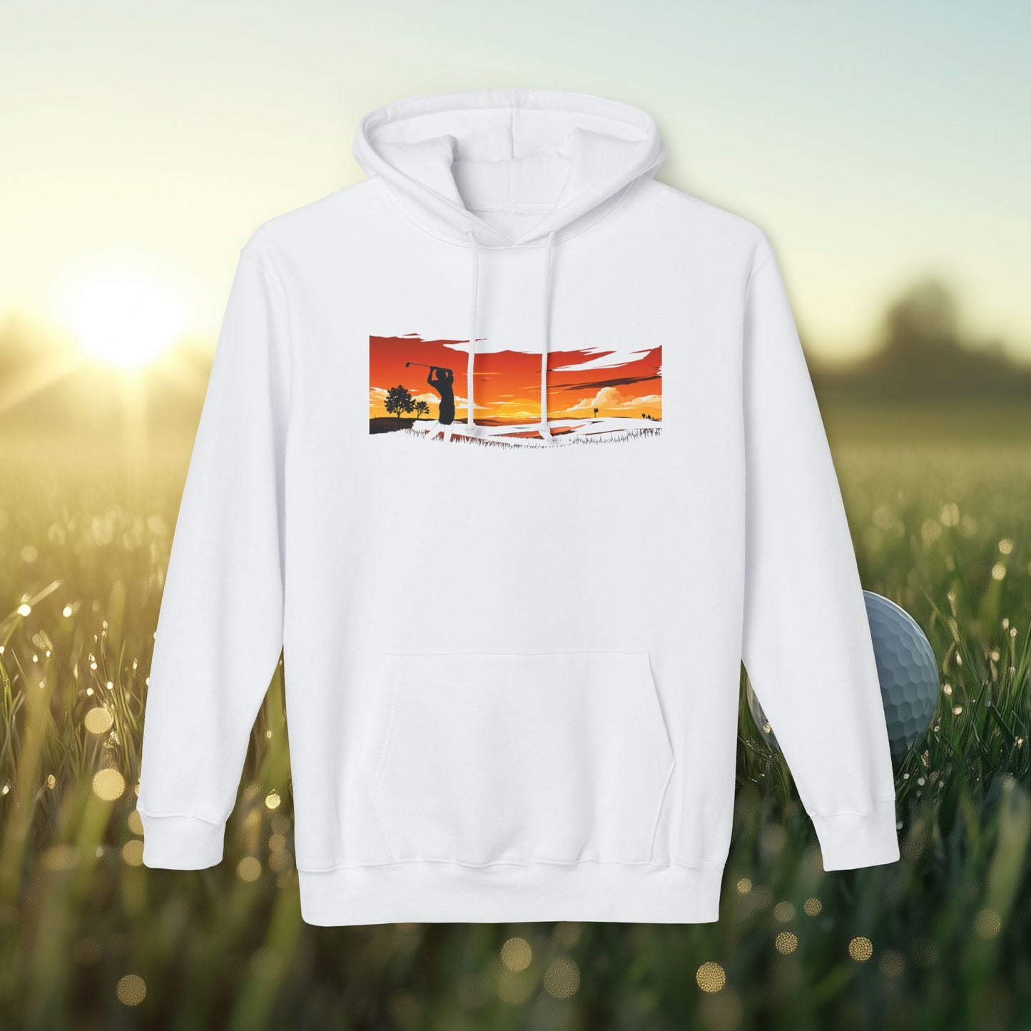 Golf Sunset Unisex Hooded Sweatshirt - Made in the USA - Perfect for Sports Lovers