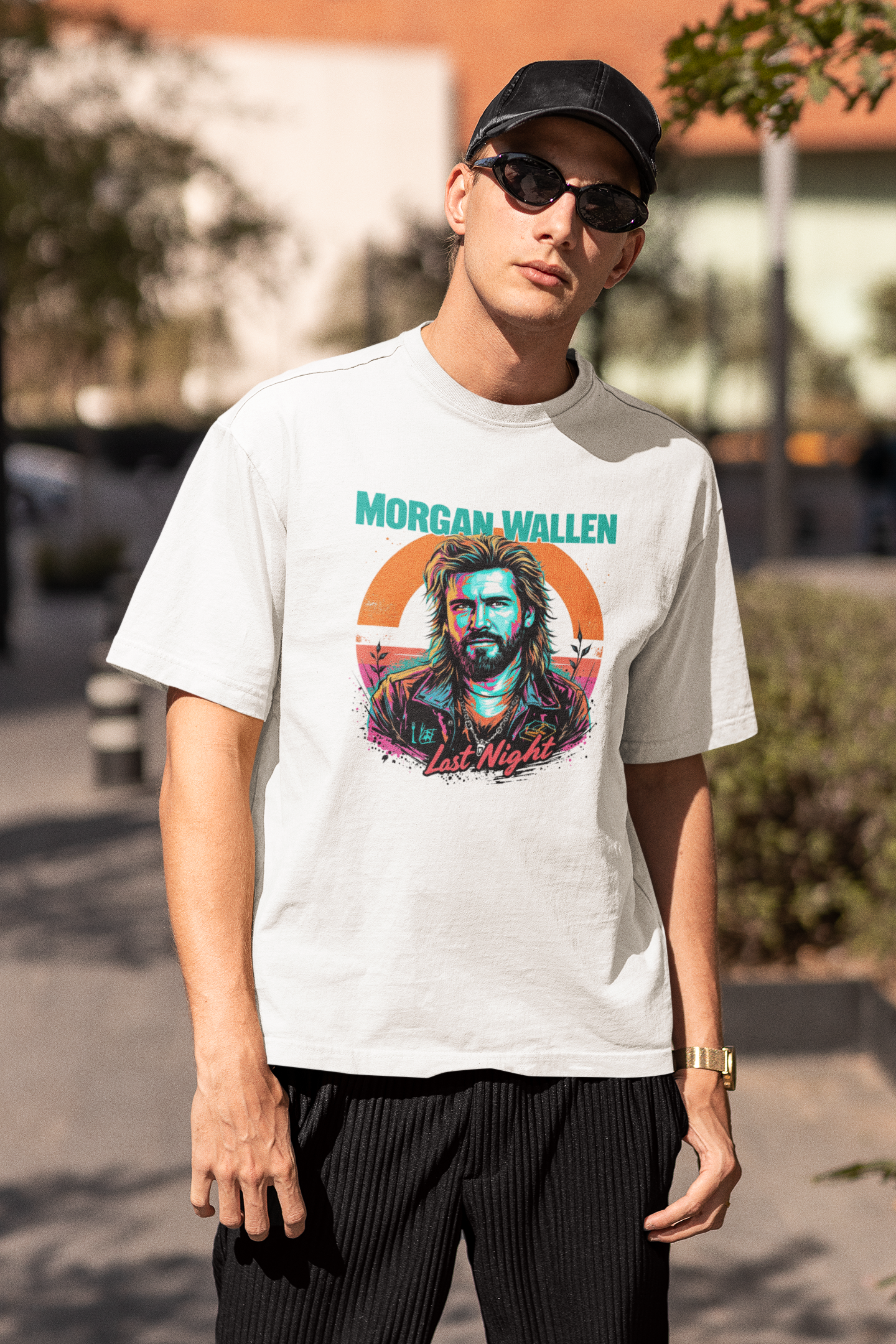 Morgan Wallen 2025 Last Night Oversized Tee for Men - Stylish Graphic Shirt for Music Lovers