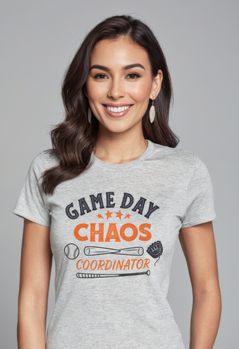 Game Day Chaos Coordinator Women's Tee - Fun Sports Shirt for Game Nights