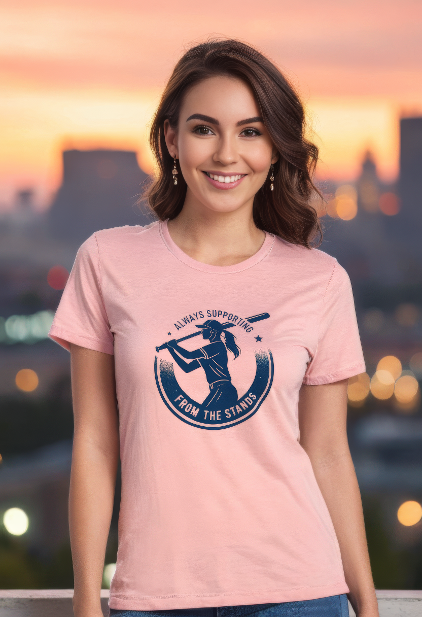 Baseball Mom Tee – Always Supporting from the Stands