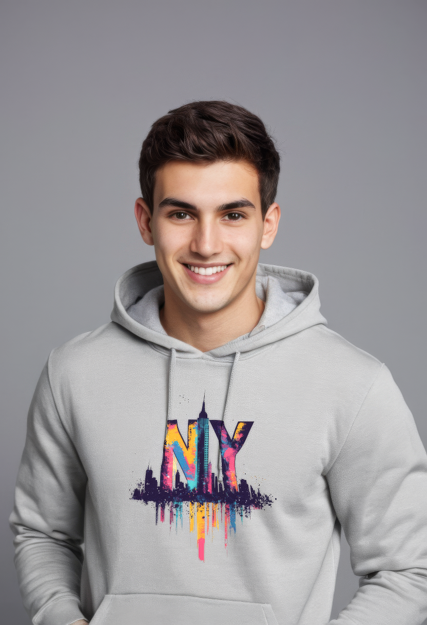 I Love NY TShirt-Inspired Men's NUBLEND® Hoodie – Urban Style & Cozy Fit