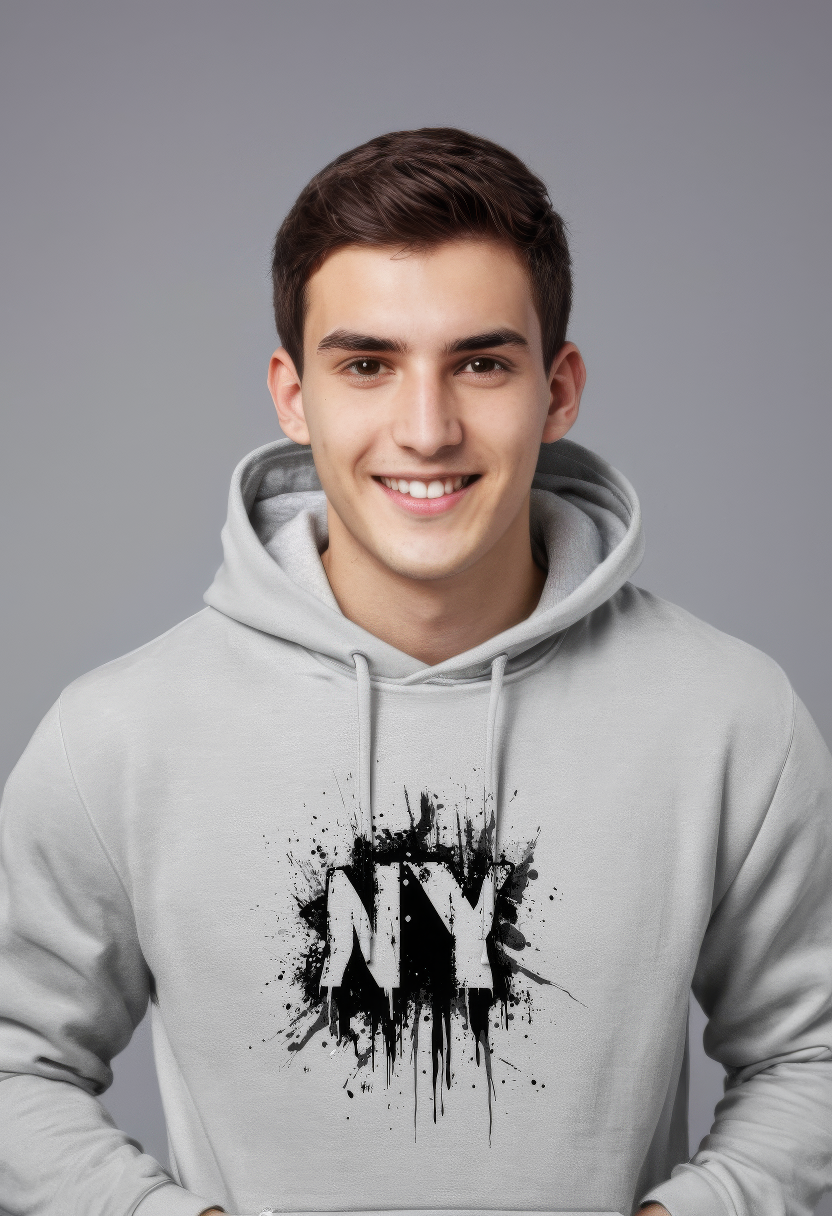 I Love NY TShirt-Inspired Men's NUBLEND® Hoodie – Ultimate Urban Comfort