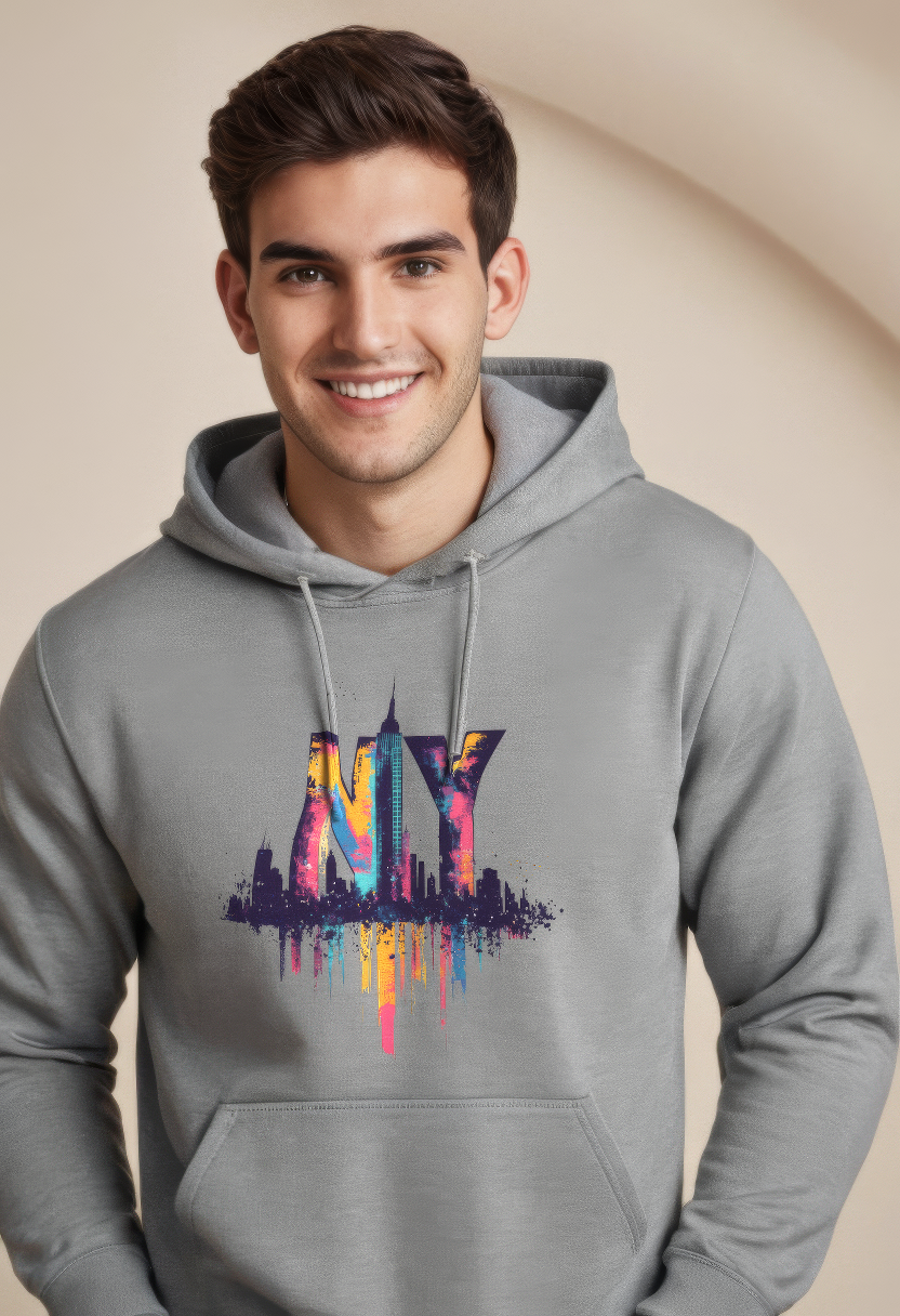 I Love NY TShirt-Inspired Men's NUBLEND® Hoodie – Urban Style & Cozy Fit