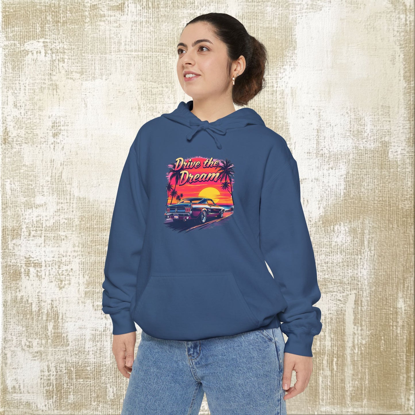 Car Hoodies Collection Retro Beach Vibes Hoodie - 'Drive the Dream' Design