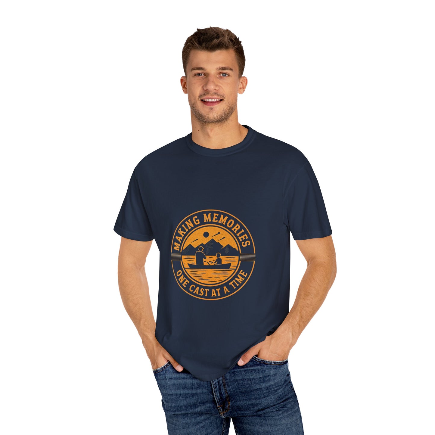 Fishing T Shirts - Making Memories Fishing T-Shirt - Unisex Garment-Dyed Tee for Outdoor Lovers