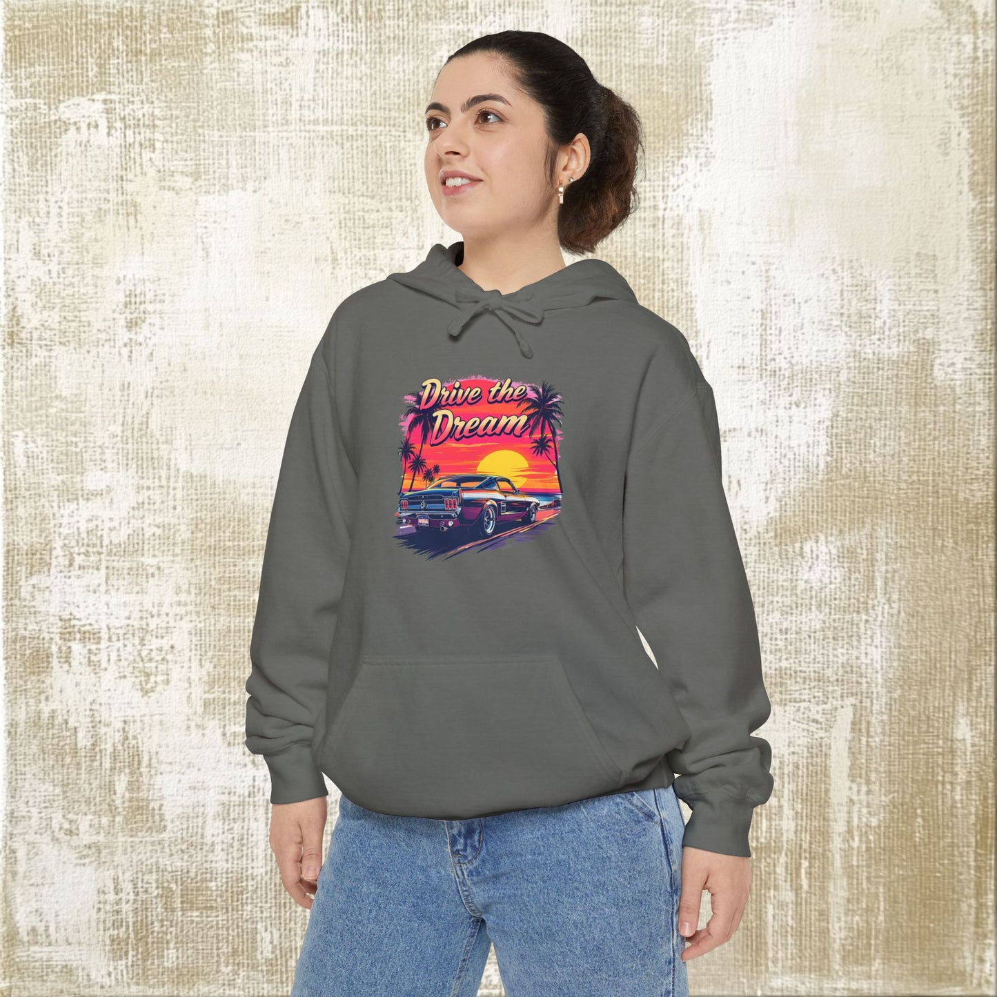 Car Hoodies Collection Retro Beach Vibes Hoodie - 'Drive the Dream' Design