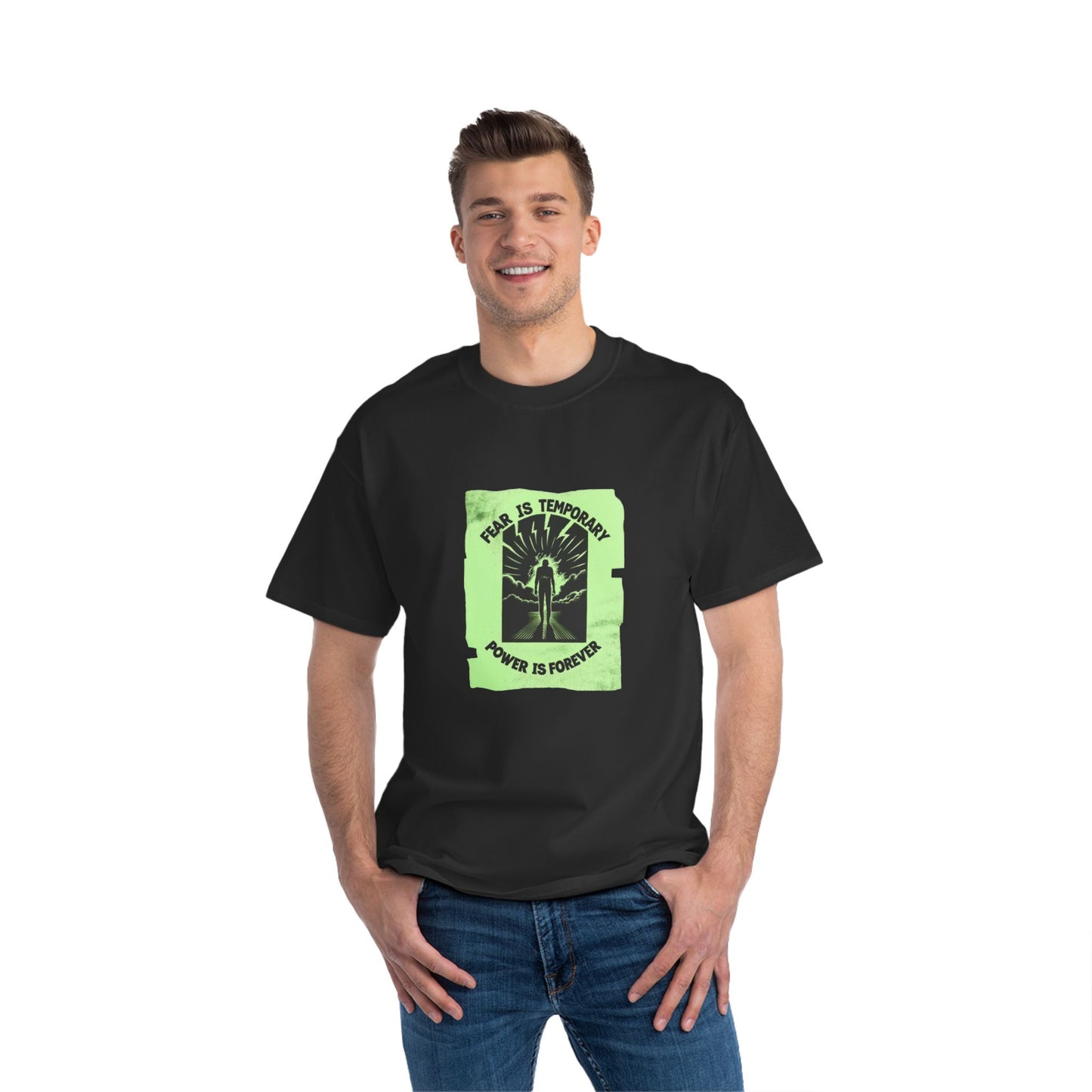 No Fear T Shirt Quotes - Fear is Temporary Power is Forever Graphic T-Shirt