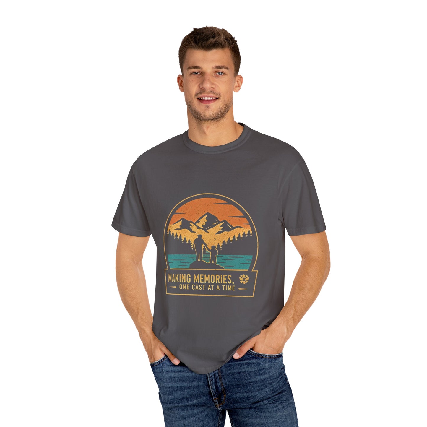 Fishing T Shirts - Making Memories Unisex Garment-Dyed T-Shirt - Outdoor Adventure Vibe