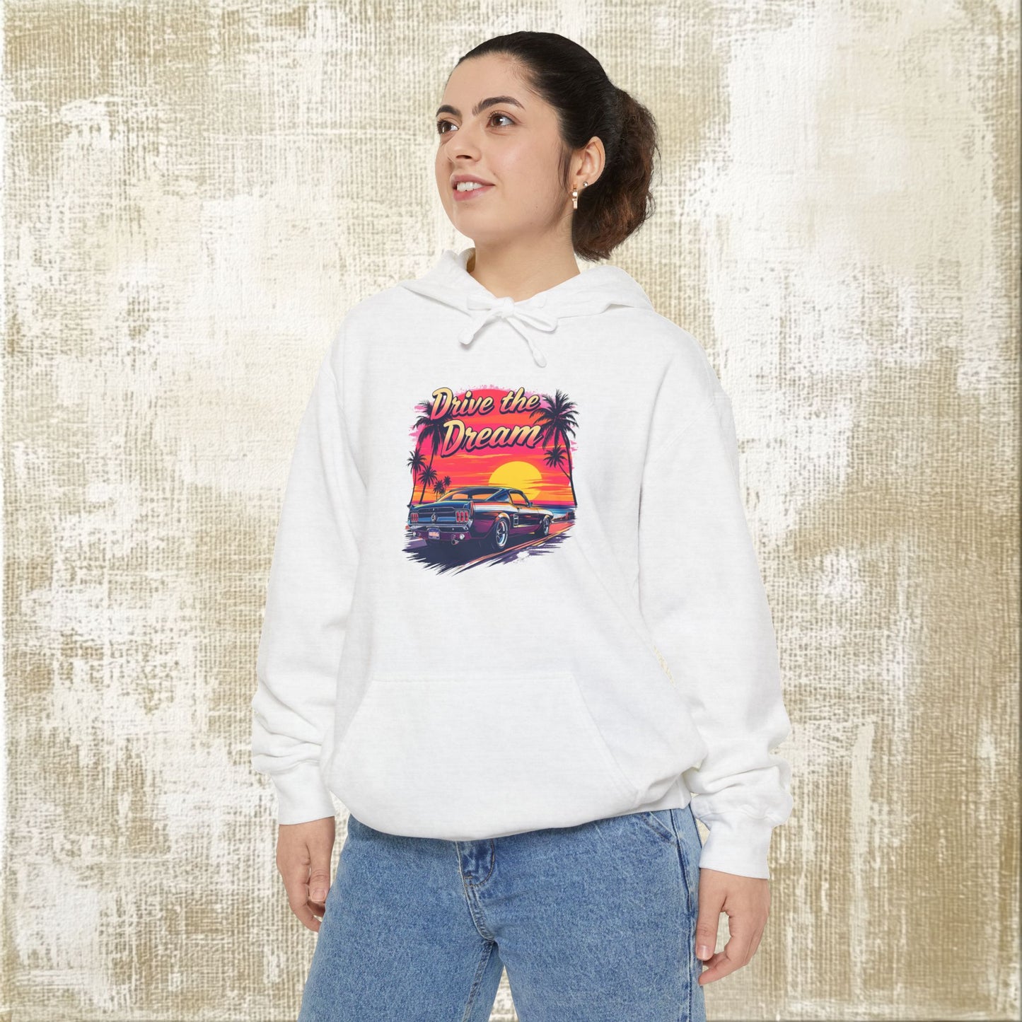 Car Hoodies Collection Retro Beach Vibes Hoodie - 'Drive the Dream' Design