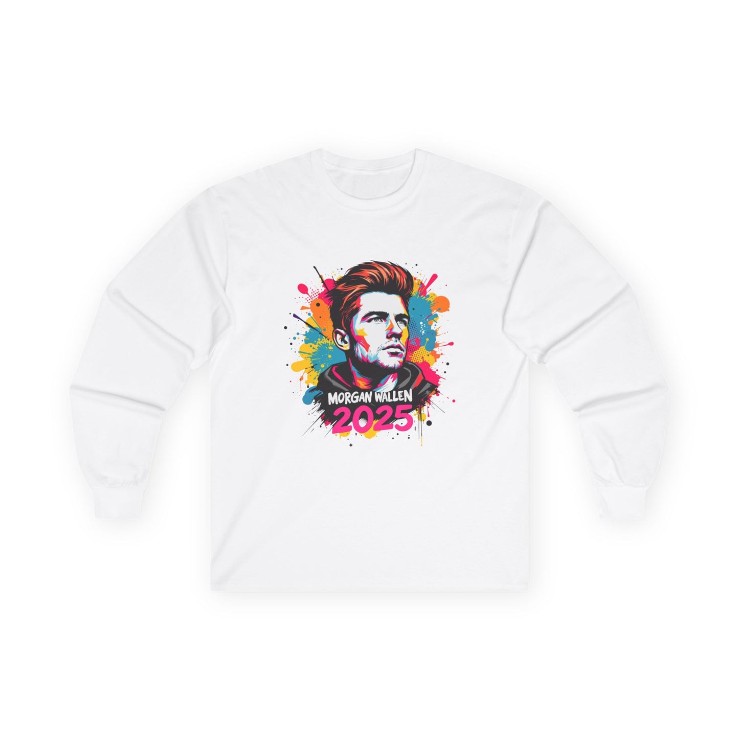 Morgan Wallen 2025 Unisex Long Sleeve Tee - Colorful Graphic Shirt for Concerts and Fans