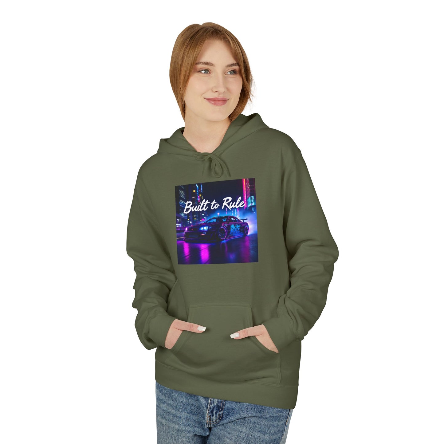 Car Hoodies Collection: Built to Rule Unisex Midweight Fleece Hoodie - Stylish and Comfortable for Everyday Wear