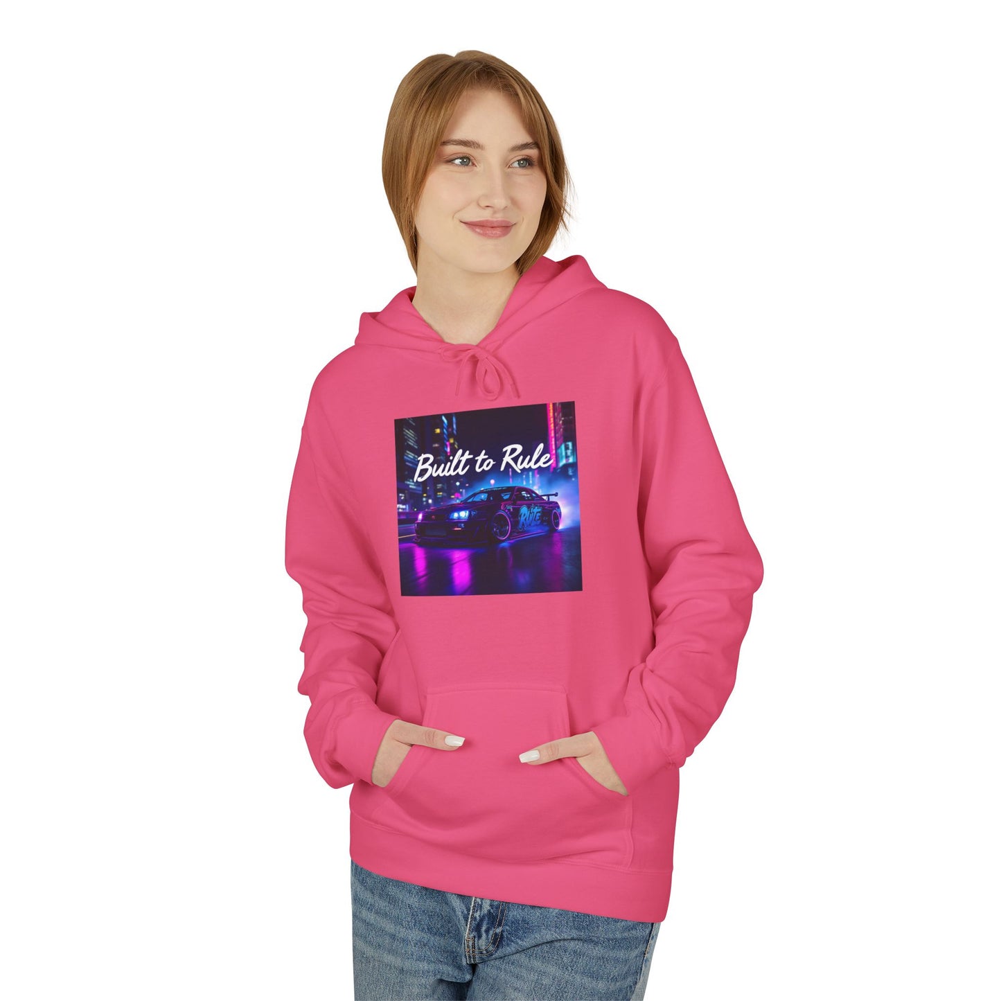 Car Hoodies Collection: Built to Rule Unisex Midweight Fleece Hoodie - Stylish and Comfortable for Everyday Wear