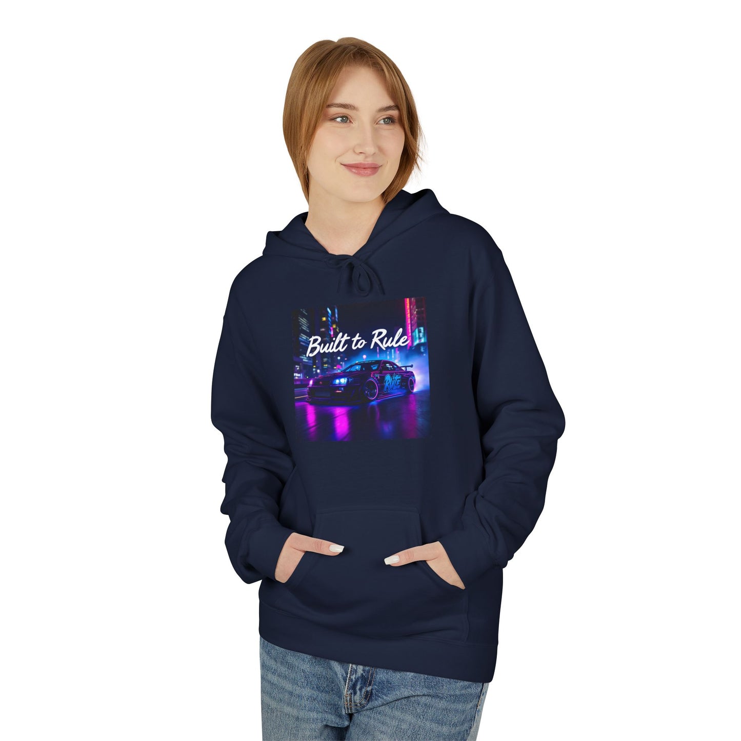 Car Hoodies Collection: Built to Rule Unisex Midweight Fleece Hoodie - Stylish and Comfortable for Everyday Wear